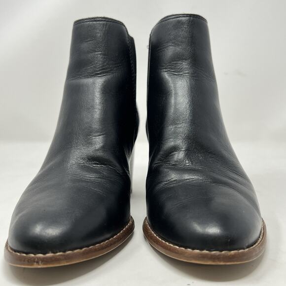 Madewell Regan Boot Size 8.5 Black Leather Pull On J8307 - Picture 2 of 11